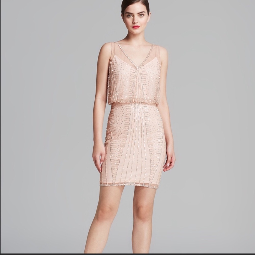 Short Beaded Cocktail Dress - Arianna Papell - Size 6